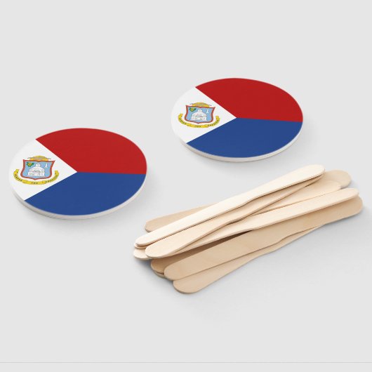 Sint Maarten Flag Handwaaier (Niet-gemonteerd)