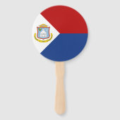 Sint Maarten Flag Handwaaier (Voorkant)