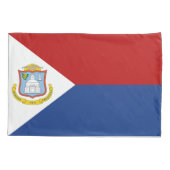 Sint Maarten Flag Kussensloop (Achterkant)