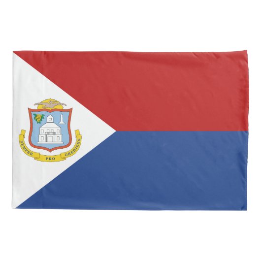 Sint Maarten Flag Kussensloop (Achterkant)