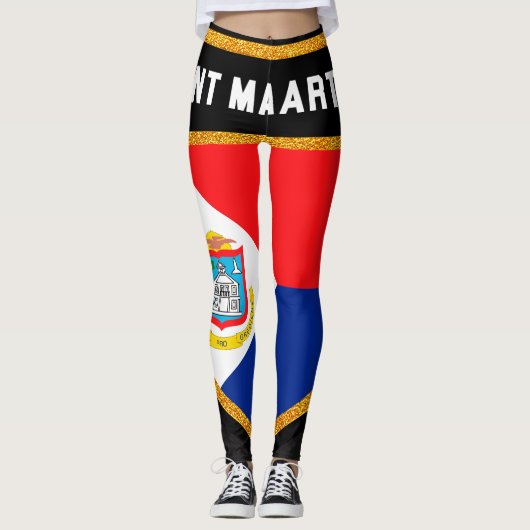Sint Maarten Flag Leggings (Voorkant)