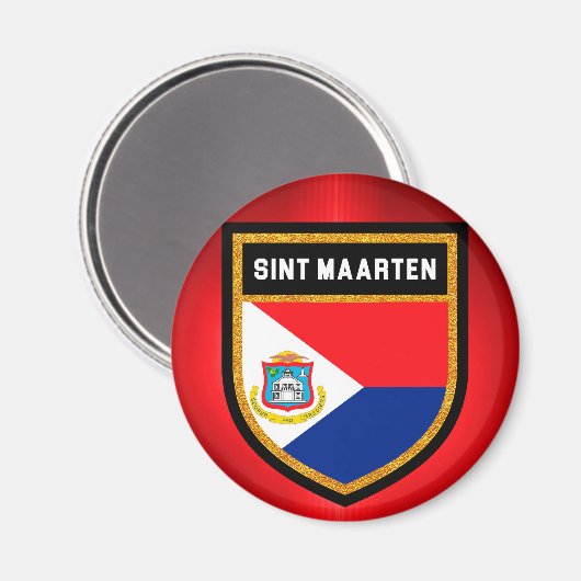 Sint Maarten Flag Magneet (Voorkant / Achterkant)