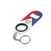 Sint Maarten Flag Mini Flessenopener (Achterkant Gekanteld)