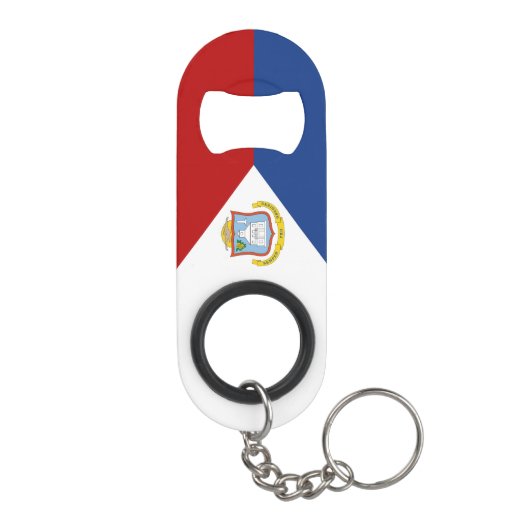 Sint Maarten Flag Mini Flessenopener (Achterkant)