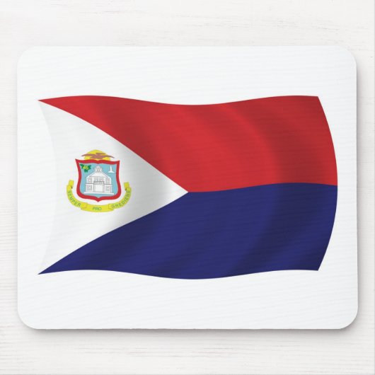 Sint Maarten Flag Mousepad Muismat (Voorkant)