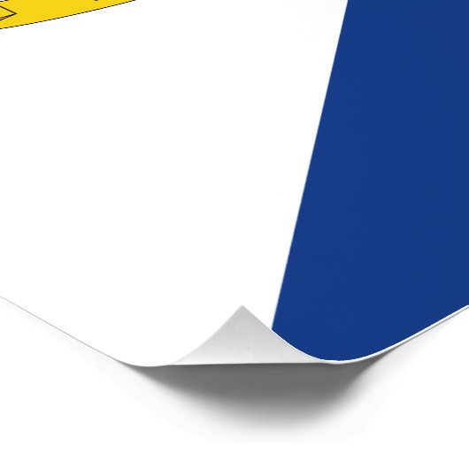 Sint Maarten Flag Perfect Poster (Hoek)