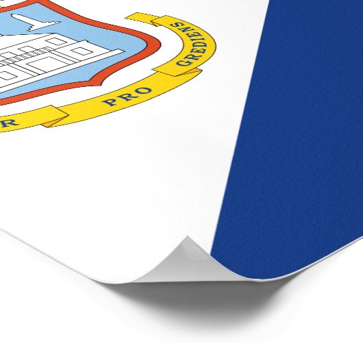 Sint Maarten Flag Poster (Hoek)