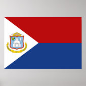 Sint Maarten Flag Poster (Voorkant)