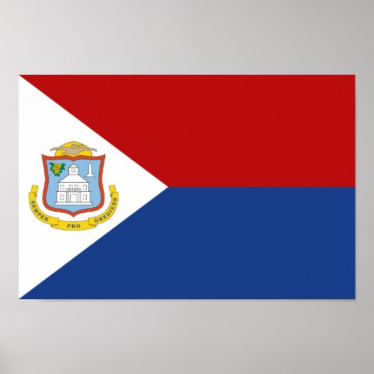 Sint Maarten Flag Poster (Voorkant)