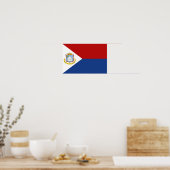 Sint Maarten Flag Poster (Keuken)