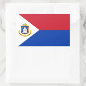 Sint Maarten Flag Rechthoekige Sticker (Tas)
