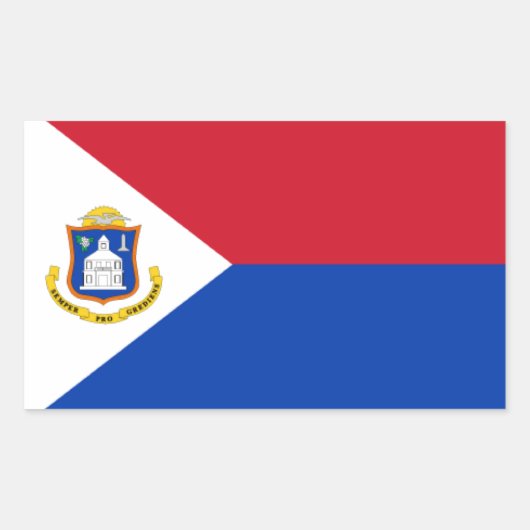 Sint Maarten Flag Rechthoekige Sticker (Voorkant)