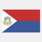 Sint Maarten Flag Rechthoekige Sticker (Voorkant)