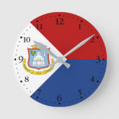 Sint Maarten Flag Ronde Klok (Voorkant)