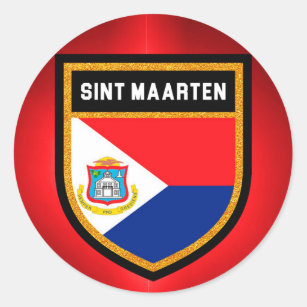 Sint Maarten Flag Ronde Sticker