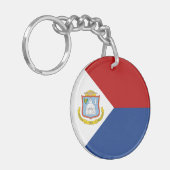 Sint Maarten Flag Sleutelhanger (Voorkant Links)