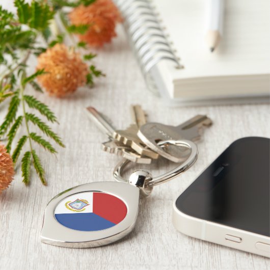 Sint Maarten Flag Sleutelhanger (Zijkant)