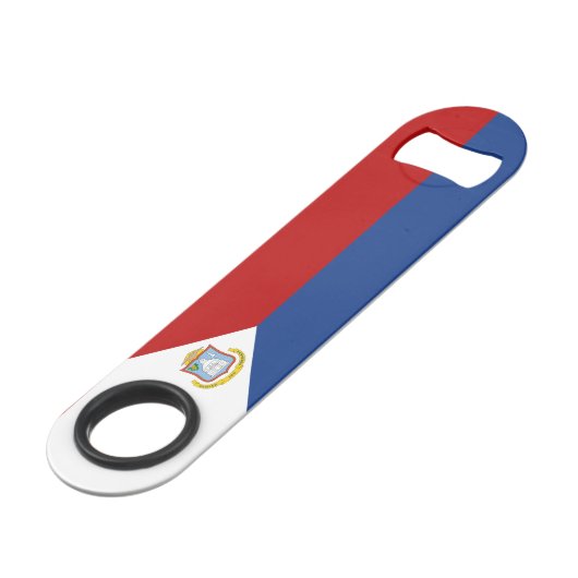Sint Maarten Flag Speed Flessenopener (Voorkant Gekanteld)