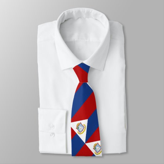 Sint Maarten Flag Stropdas (Gebonden)