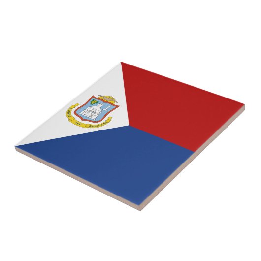 Sint Maarten Flag Tegeltje (Zijkant)