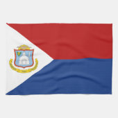 Sint Maarten Flag Theedoek (Horizontaal)