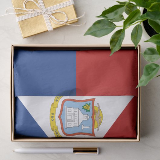 Sint Maarten Flag Tissuepapier (Geschenk)