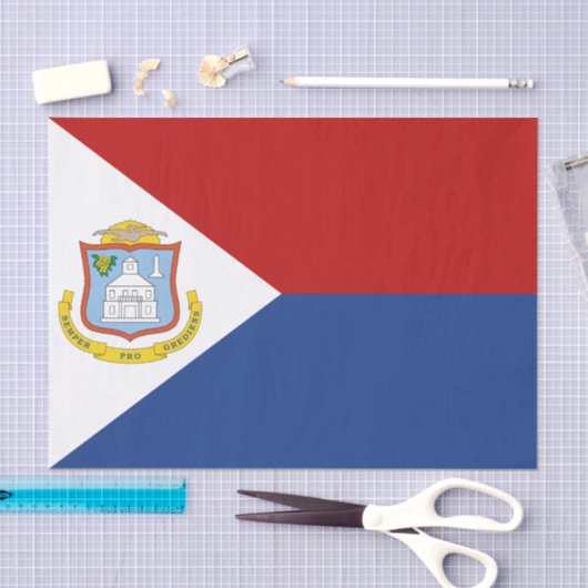 Sint Maarten Flag Tissuepapier (Craft)