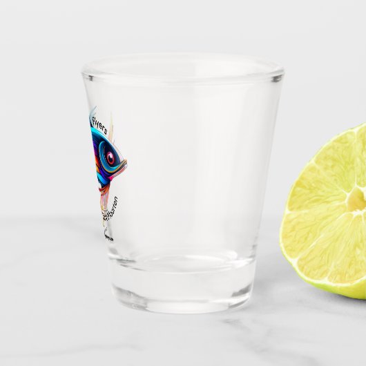 Sint Maarten Flyers van de CaribbeanHockeyLeague Shot Glas (Rechts)