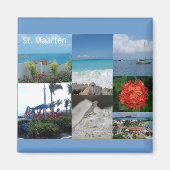 Sint Maarten Fotocollage van Khoncepts Magneet (Voorkant)