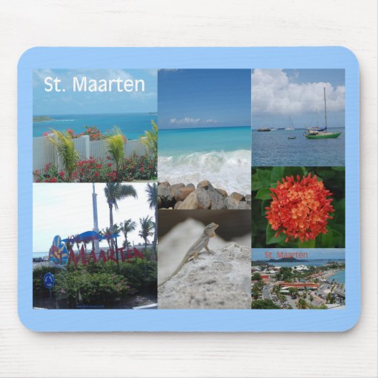 Sint Maarten Fotocollage van Khoncepts Muismat (Voorkant)