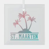 Sint-Maarten | Gradiënt Sint Martin Glas Ornament (Voorkant)