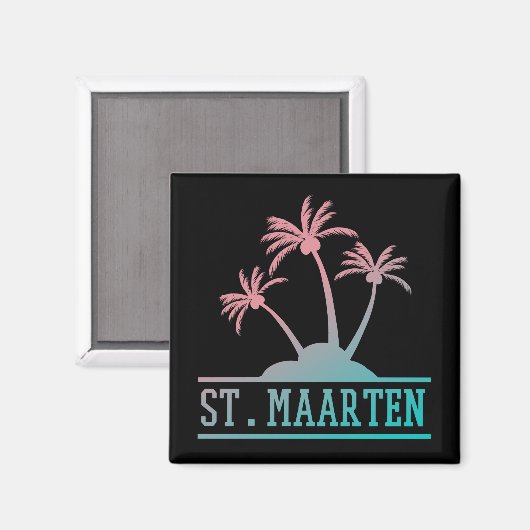 Sint-Maarten | Gradiënt Sint Martin Magneet (Voorkant / Achterkant)