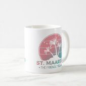 Sint-Maarten | Gradiënt Sint-Martin Retro Koffiemok (Voorkant rechts)