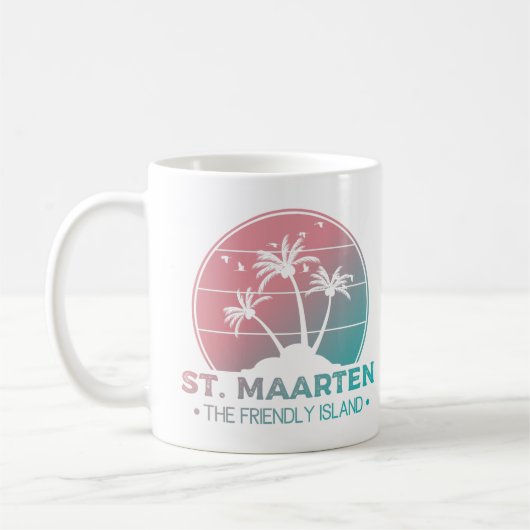 Sint-Maarten | Gradiënt Sint-Martin Retro Koffiemok (Links)