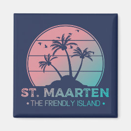 Sint-Maarten | Gradiënt Sint-Martin Retro Magneet