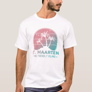 Sint-Maarten   Gradiënt Sint-Martin Retro T-shirt