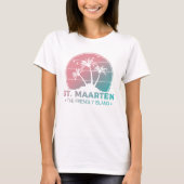 Sint-Maarten | Gradiënt Sint-Martin Retro T-shirt (Voorkant)