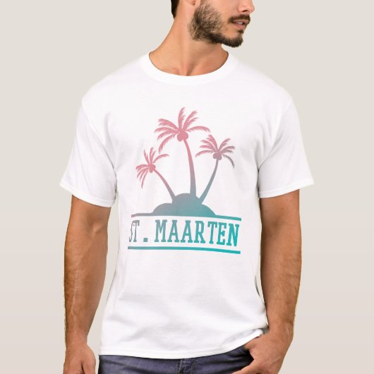 Sint-Maarten | Gradiënt Sint Martin T-shirt (Voorkant)