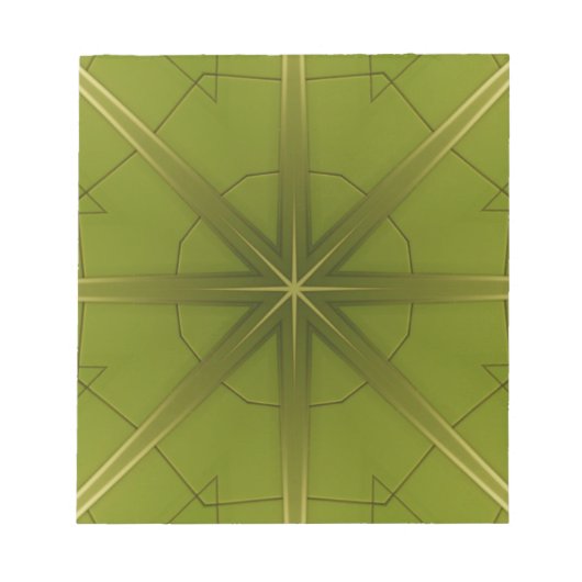 Sint Maarten Green Abstract Tile Notitieblok (Voorkant)