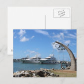 Sint-Maarten, jachten en foto van de kust Briefkaart (Voorkant / Achterkant)