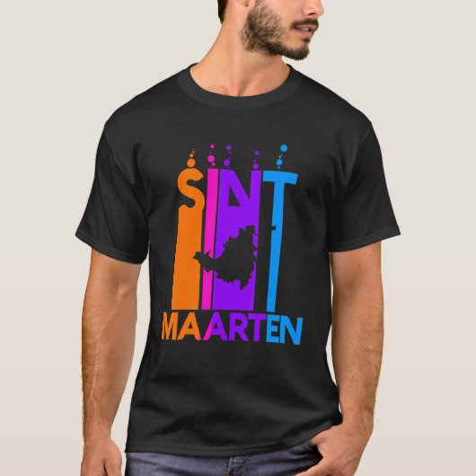 Sint Maarten Kleurrijke Bubbels T-shirt (Voorkant)