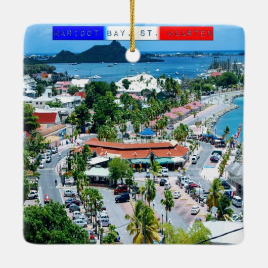 Sint-Maarten - Marigot Bay Keramisch Ornament (Achterkant)