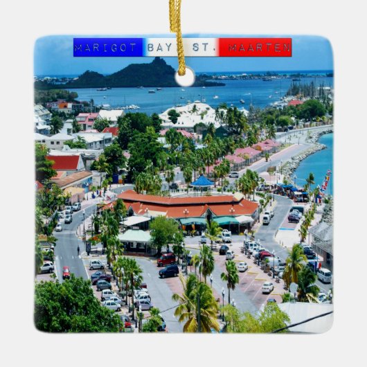 Sint-Maarten - Marigot Bay Keramisch Ornament (Voorkant)