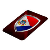 Sint Maarten Metallic Emblem Magneet (Linkerzijde)