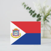 Sint Maarten National World Flag Briefkaart (Staand voorkant)