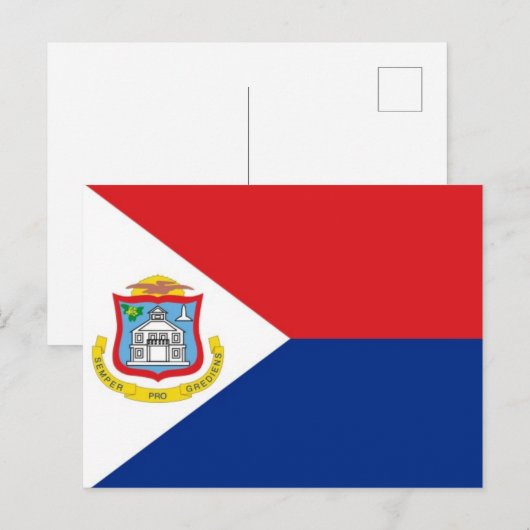 Sint Maarten National World Flag Briefkaart (Voorkant / Achterkant)