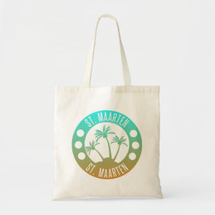 Sint Maarten Ocean Aqua Blue Gradient Sint Martin Tote Bag