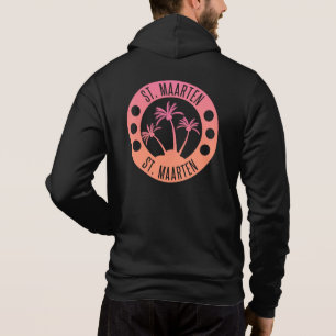 Sint Maarten Pink Coral Gradient Sint Martin Hoodie