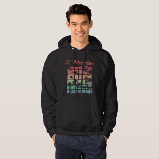 Sint Maarten Rainbow Colors Sint Martin Hoodie (Voorkant volledig)