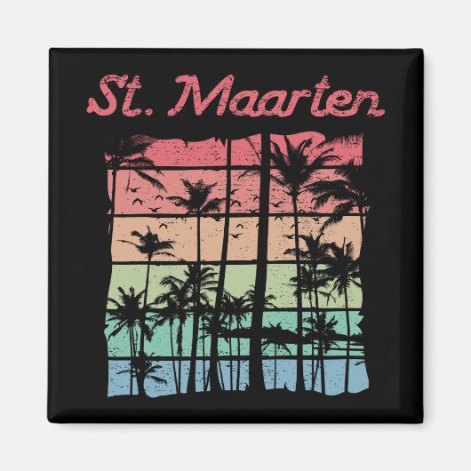 Sint Maarten Rainbow Colors Sint Martin Magneet (Voorkant)